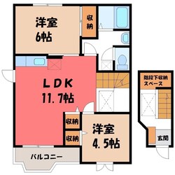 プリムローズ城東 Cの物件間取画像